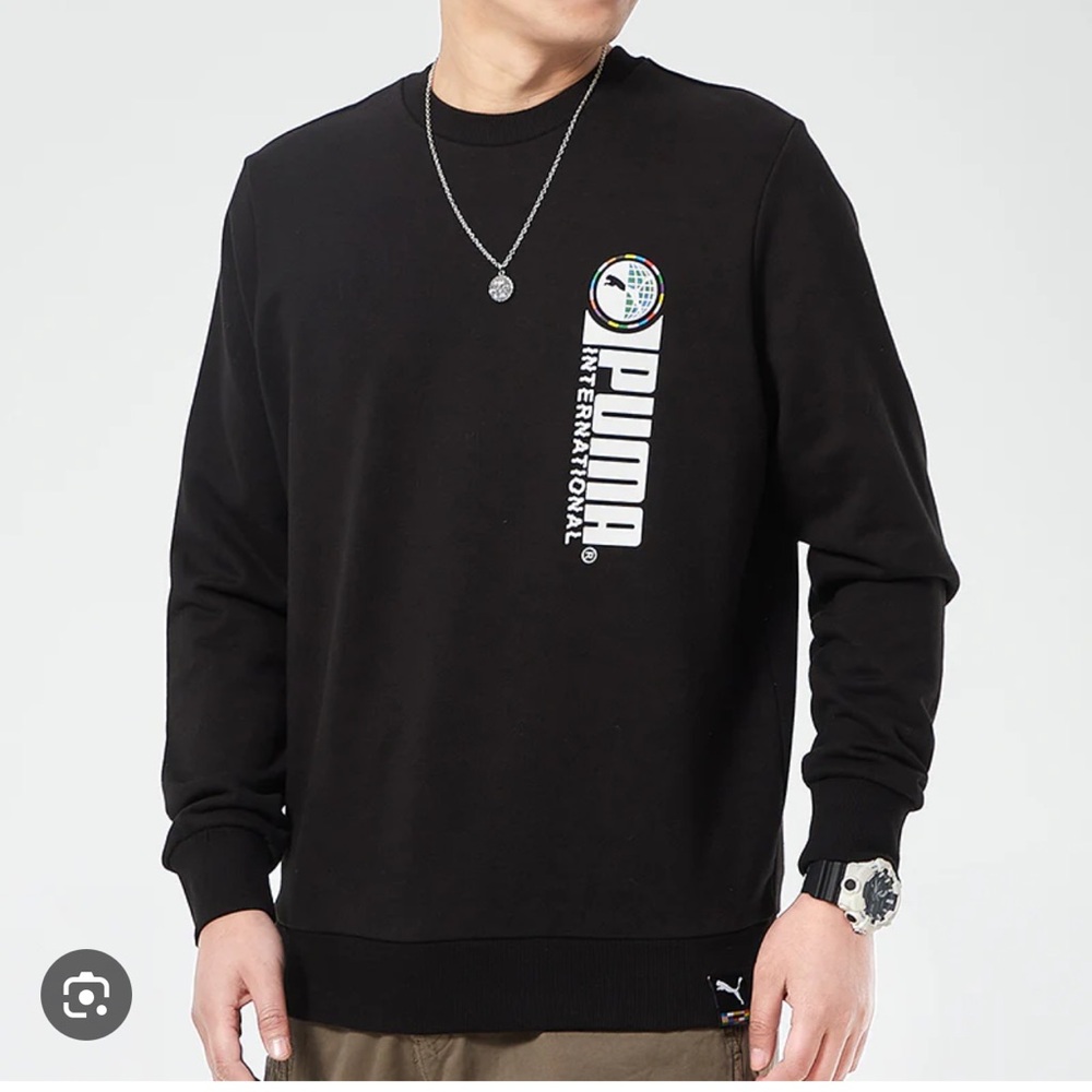 Puma International Black Crewneck sweatshirt  size Large